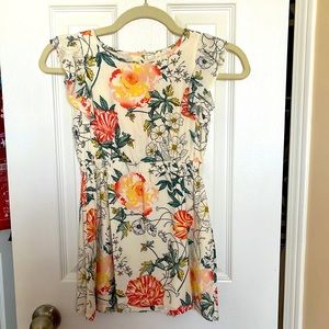 Gap girls lined dress with floral pattern